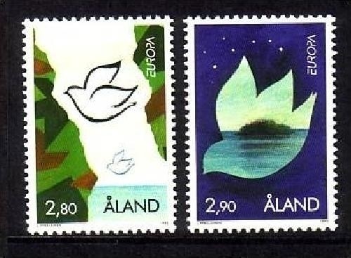 ALAND MI-NR. 100-101 POSTFRISCH(MINT) EUROPA 1995 FRIEDEN und FREIHEIT FRIEDENSTAUBE