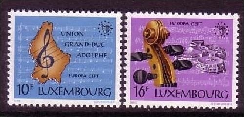 LUXEMBOURG MI-NR. 1125-1126 POSTFRISCH EUROPA 1985 - JAHR DER MUSIK