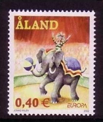 ALAND MI-NR. 208 POSTFRISCH(MINT) EUROPA 2002 ZIRKUS ELEFANT