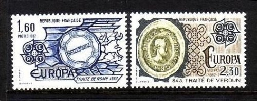 FRANKREICH MI-NR. 2329-2330 POSTFRISCH EUROPA 1982 HISTORISCHE EREIGNISSE