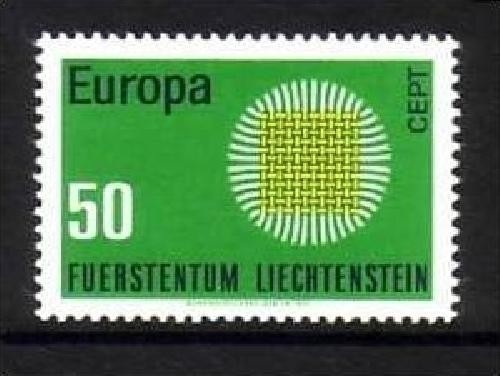 LIECHTENSTEIN MI-NR. 525 POSTFRISCH(MINT) EUROPA 1970 SONNENSYMBOL