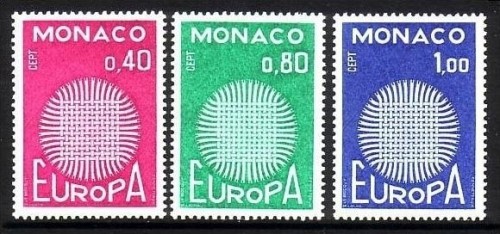 MONACO MI-NR. 977-979 POSTFRISCH EUROPA 1970 SONNENSYMBOL