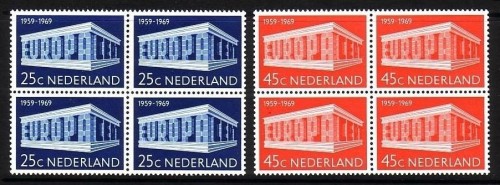 NIEDERLANDE MI-NR. 920-921 POSTFRISCH(MINT) 4er Block EUROPA 1969 EUROPA CEPT