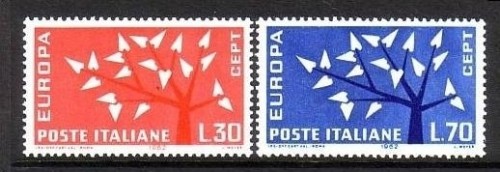 ITALIEN MI-NR. 1129-1130 POSTFRISCH(MINT) EUROPA 1962 BAUM