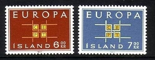 ISLAND MI-NR. 373-374 POSTFRISCH(MINT) EUROPA 1963
