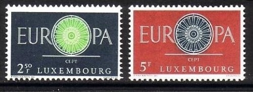 LUXEMBOURG MI-NR. 629-630 POSTFRISCH(MINT) EUROPA 1960 WAGENRAD