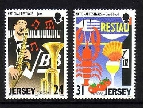 JERSEY MI-NR. 828-829 POSTFRISCH(MINT) EUROPA 1998 FESTE und FEIERTAGE JAZZFESTIVAL