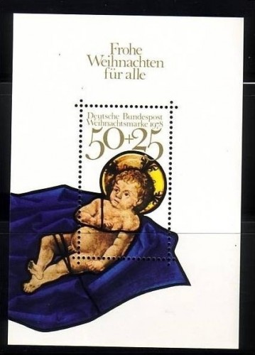 DEUTSCHLAND BLOCK 17 POSTFRISCH(MINT) WEIHNACHTEN 1978 FENSTER DER FRAUENKIRCHE MÜNCHEN