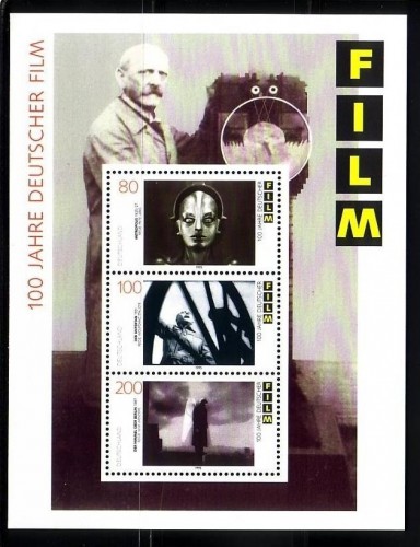 DEUTSCHLAND BLOCK 33 POSTFRISCH(MINT) DEUTSCHER FILM 1995 METROPOLIS - DER UNTERTAN - DER HIMMEL ÜBER BERLIN