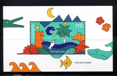 DEUTSCHLAND BLOCK 42 POSTFRISCH(MINT) FÜR UNS KINDER 1998 - MEERESTIERE FISCHE WAL