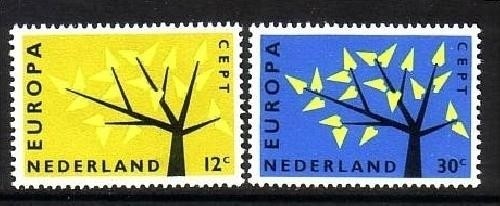 NIEDERLANDE MI-NR. 782-783 POSTFRISCH(MINT) EUROPA 1962 BAUM