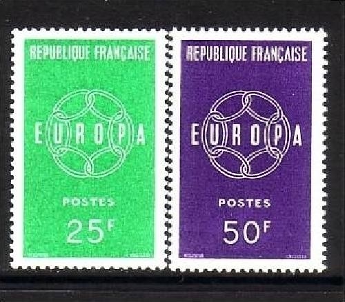 FRANKREICH MI-NR. 1262-1263 POSTFRISCH(MINT) EUROPA 1959