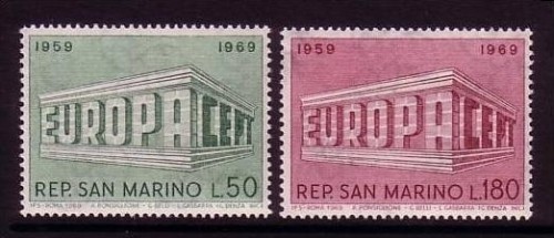 SAN MARINO MI-NR. 925-926 POSTFRISCH(MINT) EUROPA 1969 EUROPA CEPT