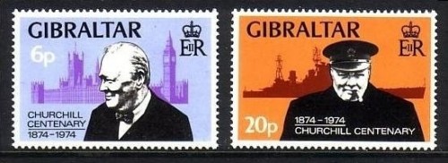 GIBRALTAR MI-NR. 319-320 POSTFRISCH(MINT) WINSTON SPENCER CHURCHILL 1974