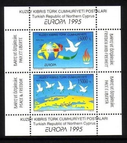 TÜRKISCH ZYPERN BLOCK 14 POSTFRISCH(MINT) EUROPA 1995 FRIEDEN und FREIHEIT