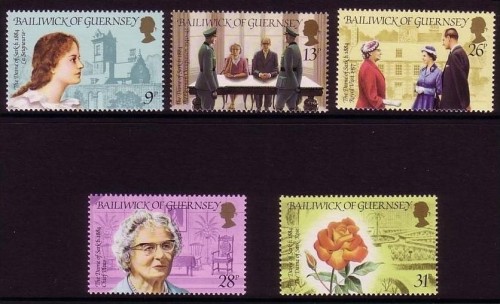 GUERNSEY MI-NR. 279-283 POSTFRISCH(MINT) SIBYL HATHAWAY ROSE