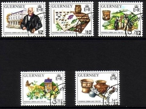 GUERNSEY MI-NR. 421-425 o FREDERICK CORBIN LUKIS