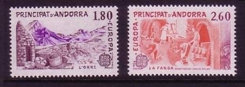 ANDORRA FRANZÖSISCH MI-NR. 334-335 POSTFRISCH(MINT) EUROPA 1983 GROSSE WERKE