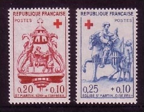 FRANKREICH MI-NR. 1329-1330 POSTFRISCH(MINT) ROTES KREUZ 1960 ST. MARTIN