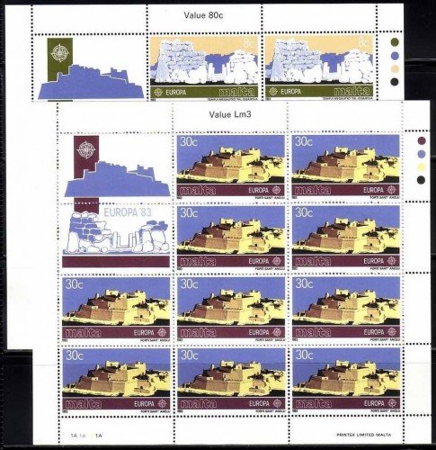 MALTA MI-NR. 680-681 POSTFRISCH(MINT) KLEINBOGENSATZ EUROPA 1983 GROSSE WERKE