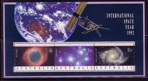 AUSTRALIEN BLOCK 14 POSTFRISCH(MINT) WELTRAUMFORSCHUNG INTERNATIONAL SPACE YEAR 1992