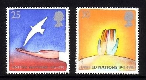 GROSSBRITANNIEN MI-NR. 1574-1575 POSTFRISCH EUROPA 1995 - FRIEDEN und FREIHEIT