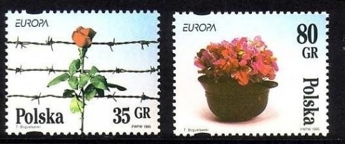 POLEN MI-NR. 3533-3534 POSTFRISCH(MINT) EUROPA 1995 FRIEDEN und FREIHEIT ROSE