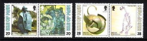INSEL MAN MI-NR. 546-549 POSTFRISCH(MINT) EUROPA 1993 ZEITGENÖSSISCHE KUNST