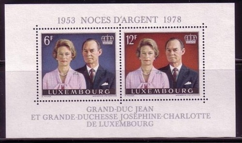 LUXEMBOURG BLOCK 11 POSTFRISCH(MINT) GROSSHERZOGPAAR JEAN und JOSEPHINE-CHARLOTTE
