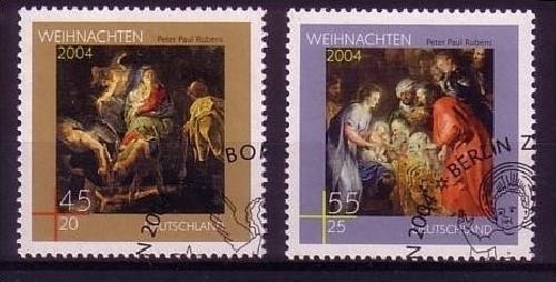 DEUTSCHLAND MI-NR. 2429-2430 GESTEMPELT(USED) WEIHNACHTEN 2004 PETER PAUL RUBENS