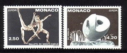 MONACO MI-NR. 2120-2121 POSTFRISCH EUROPA 1993 - ZEITGENÖSSISCHE KUNST