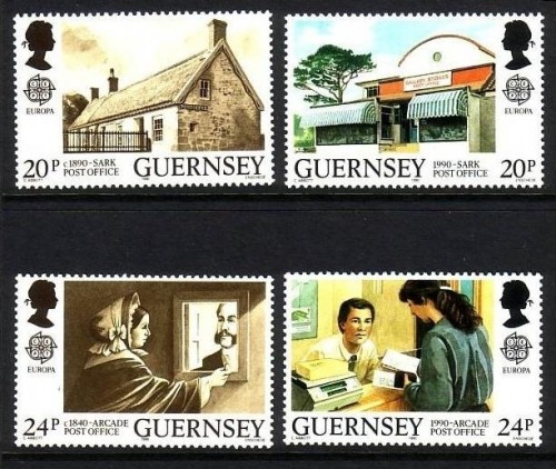 GUERNSEY MI-NR. 483-486 POSTFRISCH(MINT) EUROPA 1990 POSTALISCHE EINRICHTUNGEN