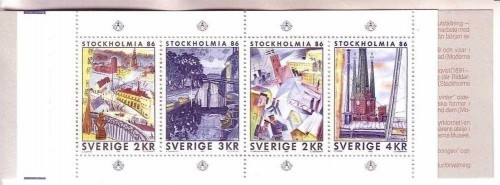 SCHWEDEN MH 107 POSTFRISCH(MINT) STOCKHOLMIA ´86 STOCKHOLM IN DER KUNST
