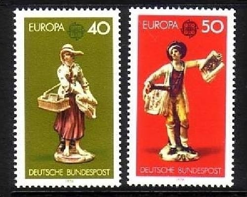DEUTSCHLAND MI-NR. 890-891 POSTFRISCH(MINT) EUROPA 1976 KUNSTHANDWERK