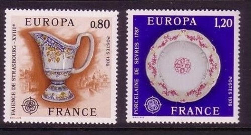 FRANKREICH MI-NR. 1961-1962 POSTFRISCH(MINT) EUROPA 1976 KUNSTHANDWERK