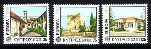 ZYPERN MI-NR. 484-486 POSTFRISCH(MINT) EUROPA 1978 BAUDENKMÄLER