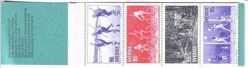 SCHWEDEN MH 60 POSTFRISCH(MINT) AUSGLEICHSSPORT 1977 SCHWIMMEN RADFAHREN