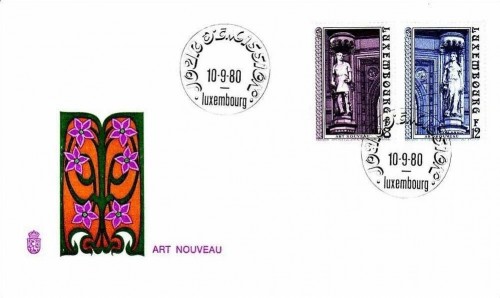 LUXEMBOURG MI-NR. 1014-1015 FDC ARCHITEKTUR JUGENDSTIL