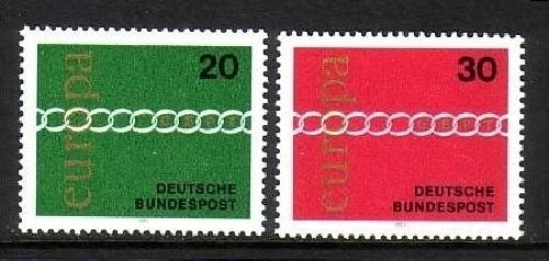 DEUTSCHLAND MI-NR. 675-676 POSTFRISCH(MINT) EUROPA 1971 KETTE