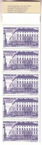 SCHWEDEN PROVHÄFTE POSTMUSEUM - PROBEHEFTCHEN 5 Marken