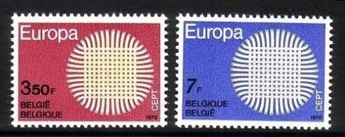 BELGIEN MI-NR. 1587-1588 POSTFRISCH(MINT) EUROPA 1970 SONNENSYMBOL