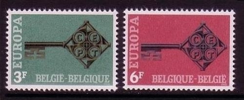 BELGIEN MI-NR. 1511-1512 POSTFRISCH(MINT) EUROPA 1968 - KREUZBARTSCHLÜSSEL
