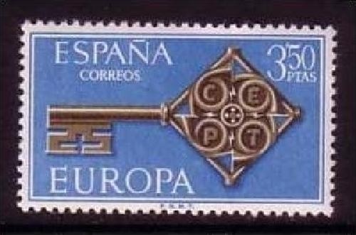 SPANIEN MI-NR. 1755 POSTFRISCH(MINT) EUROPA 1968 - KREUZBARTSCHLÜSSEL