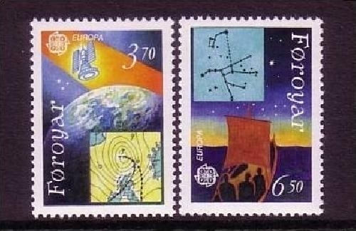 FÄRÖER MI-NR. 215-216 POSTFRISCH(MINT) EUROPA 1991 - EUROPÄISCHE WELTRAUMFAHRT