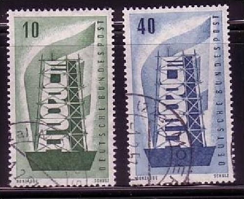 DEUTSCHLAND MI-NR. 241-242 GESTEMPELT(USED) EUROPA 1956