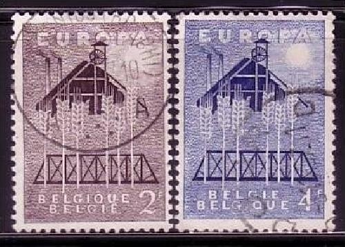 BELGIEN MI-NR. 1070-1071 GESTEMPELT(USED) EUROPA 1957