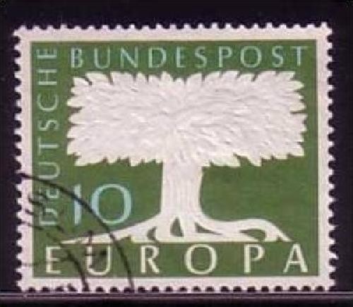 DEUTSCHLAND MI-NR. 294 GESTEMPELT(USED) EUROPA CEPT 1957 MIT WASSERZEICHEN