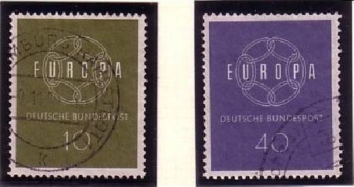 DEUTSCHLAND MI-NR. 320-321 o EUROPA 1959