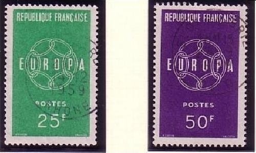 FRANKREICH MI-NR. 1262-1263 o EUROPA 1959