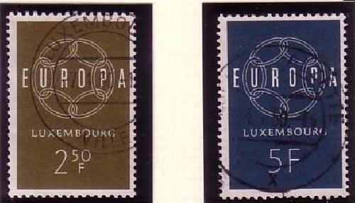 LUXEMBOURG MI-NR. 609-610 GESTEMPELT(USED) EUROPA 1959